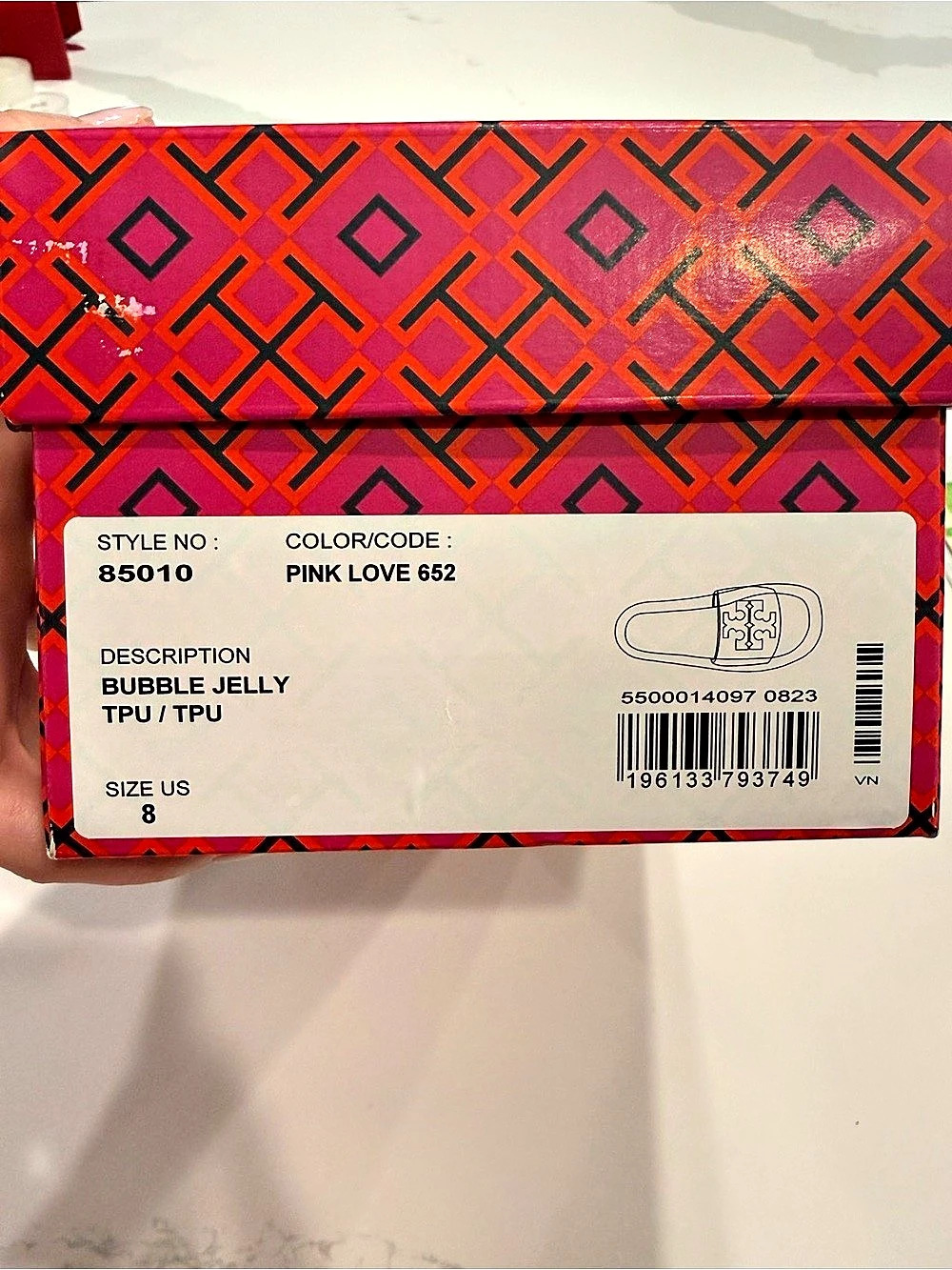 Tory Burch Bubble Jelly Slide Sandals Pink US 8 - Picture 5 of 5
